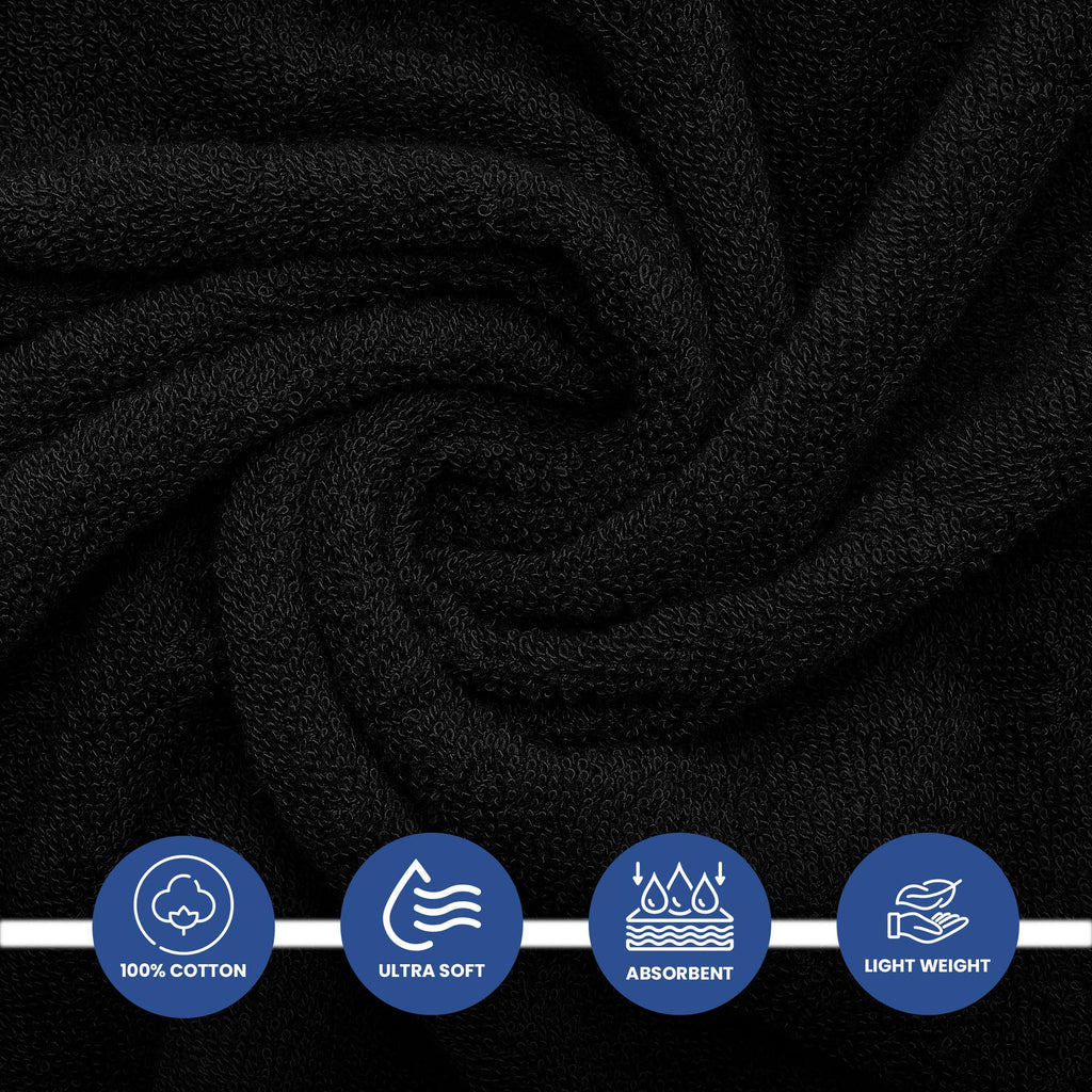 Linteum Textile 20x40 Inch, 100% Cotton Premium-Quality Hair Towels, Salon, Spa, Pool and Gym Towels 16s Ring Spun Quick Dry Fresh & Fluffy Absorbent and Plush