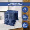 Linteum Textile Washcloth Set 100% Soft Cotton Zero Twist 16 Single Ring Spun Premium Washcloths Face Towel 13x13 Inch