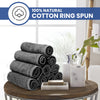 Linteum Textile Washcloth Set 100% Soft Cotton Zero Twist 16 Single Ring Spun Premium Washcloths Face Towel 13x13 Inch