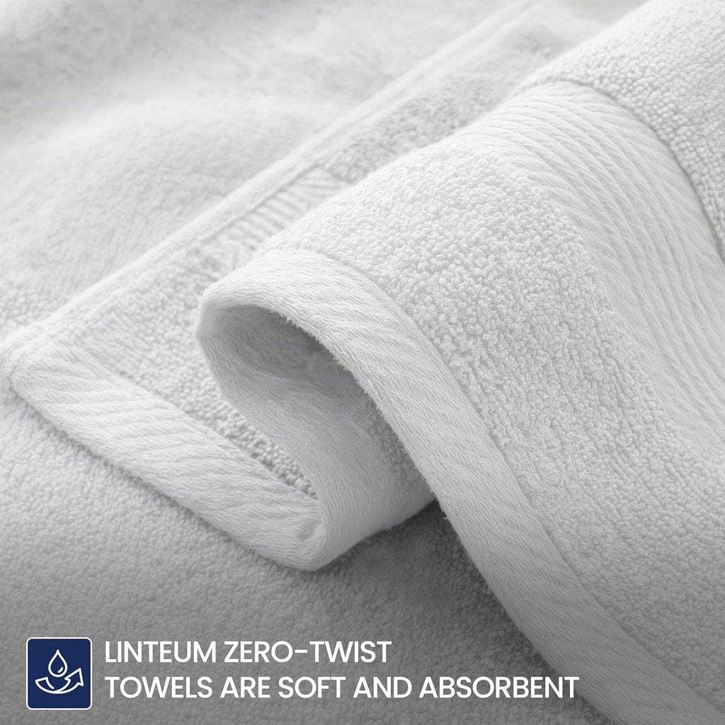 Linteum Textile Supply Hand Towels for Bathroom 16x27 Inches 100% Cotton Zero Twist Hand Towel Set Quick Dry Highly Absorbent Spa Towels Bulk for Salon, Home, Hotel, Gym
