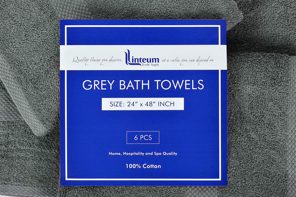 Linteum Textile Supply Luxury Bath Towels Highly Absorbent Quick Drying Towels with 100% Ring-Spun Cotton Material for Home, Hotel, Spa, & Gym (24x48 inches)