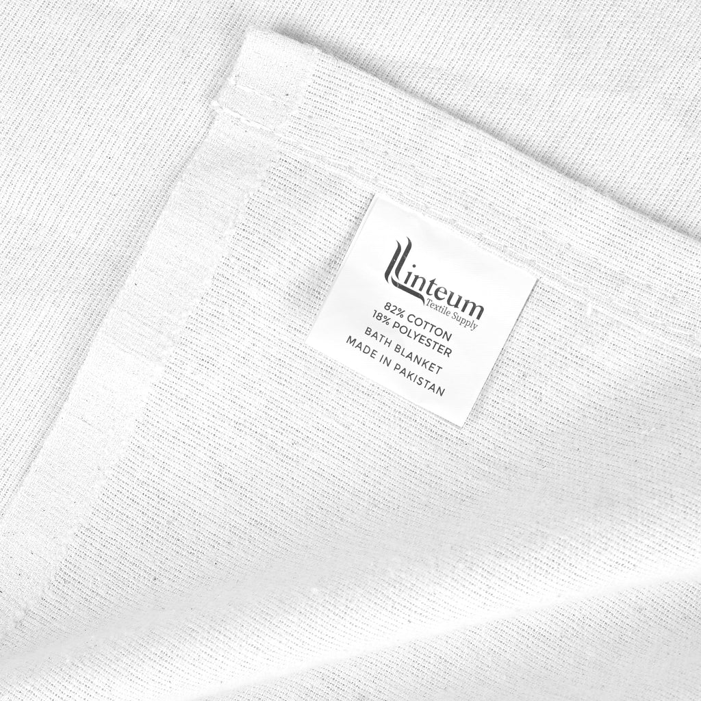 Linteum Textile Cotton Blended Hospital Patient Bath Blanket, Bath Sheet, Lightweight Blanket