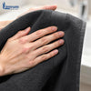 Linteum Textile Supply Black Bleach Proof Premium Hand Towels for Bathroom 16x27 Inches 100% Cotton Zero Twist Quick Dry Highly Absorbent Bleach Safe Spa Towels for Salon, Home, Hotel