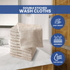 Linteum Textile Washcloth Set 100% Soft Cotton Zero Twist 16 Single Ring Spun Premium Washcloths Face Towel 13x13 Inch