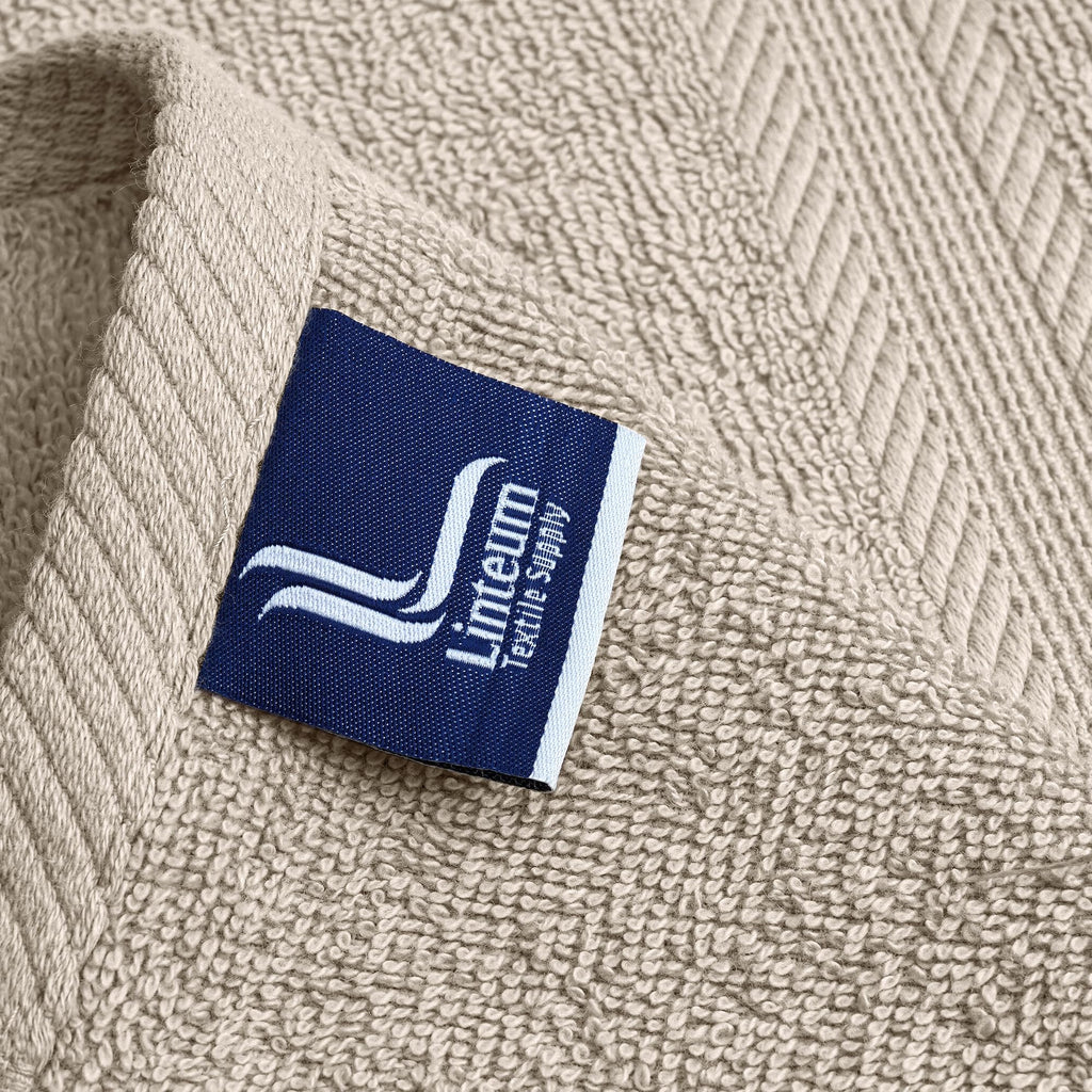 Linteum Textile Washcloth Set 100% Soft Cotton Zero Twist 16 Single Ring Spun Premium Washcloths Face Towel 13x13 Inch
