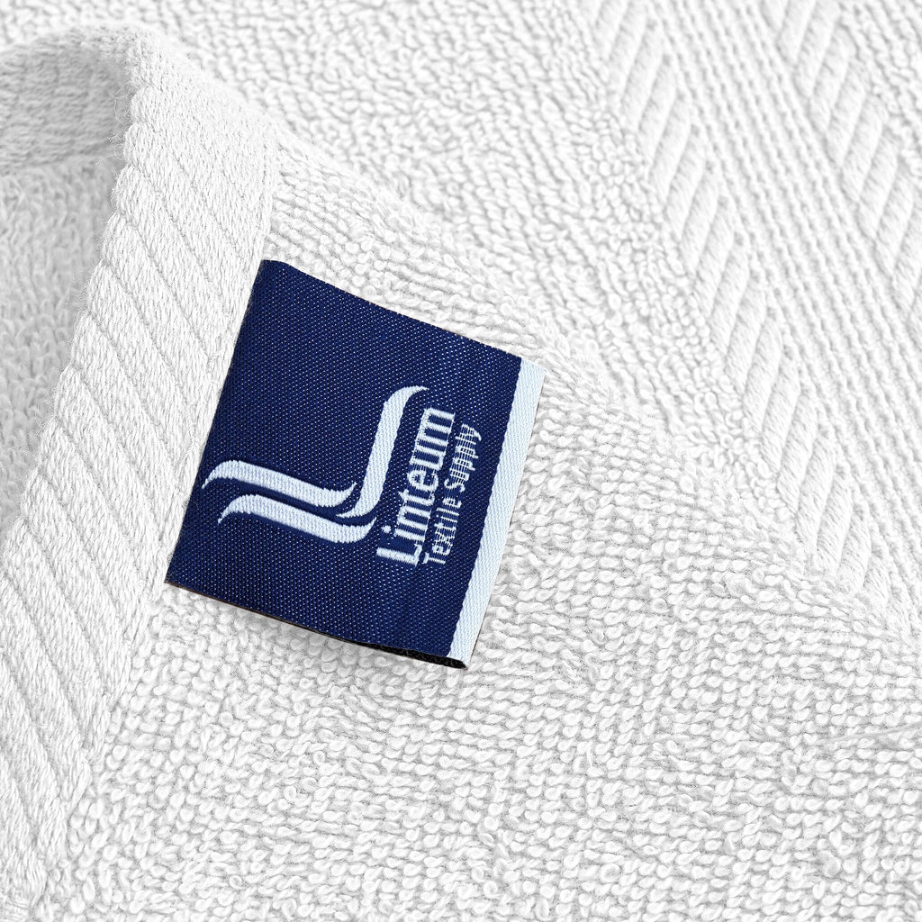 Linteum Textile Washcloth Set 100% Soft Cotton Zero Twist 16 Single Ring Spun Premium Washcloths Face Towel 13x13 Inch
