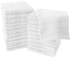 Linteum Textile Washcloth Set 100% Soft Cotton Zero Twist 16 Single Ring Spun Premium Washcloths Face Towel 13x13 Inch