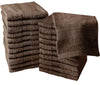 Linteum Textile Washcloth Set 100% Soft Cotton Zero Twist 16 Single Ring Spun Premium Washcloths Face Towel 13x13 Inch