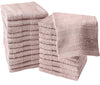 Linteum Textile Washcloth Set 100% Soft Cotton Zero Twist 16 Single Ring Spun Premium Washcloths Face Towel 13x13 Inch