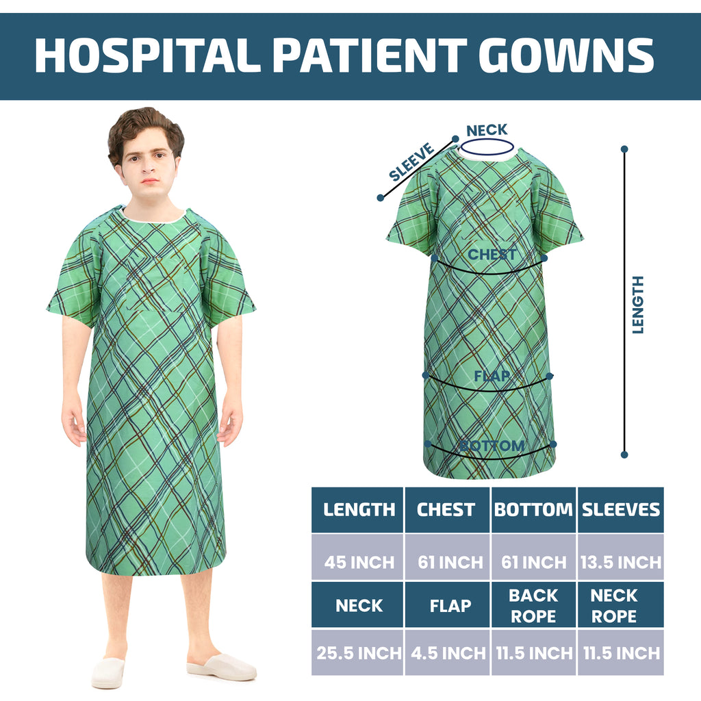green dress in hospital Hospital Patient Gown, Standard Size, Mint Green woundcareshop