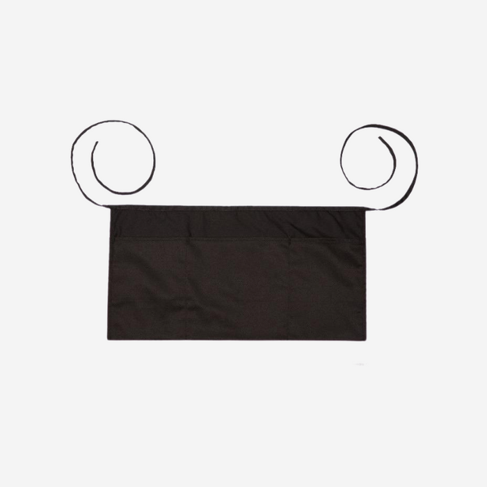 3-Pocket Black Waiter Waist Apron