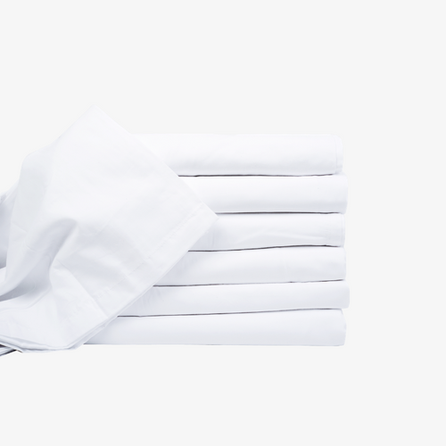 XXL Twin Flat Sheets 66x115 White 180 Thread Count