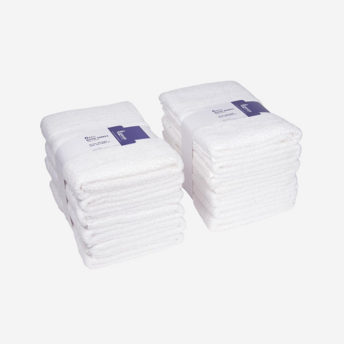 White Bath Towels Hotel-Quality, 22x44 in.