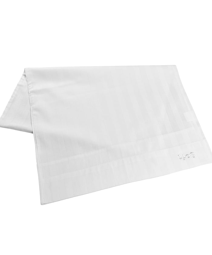 Blended Queen White Striped Pillowcases | 200 Thread Count