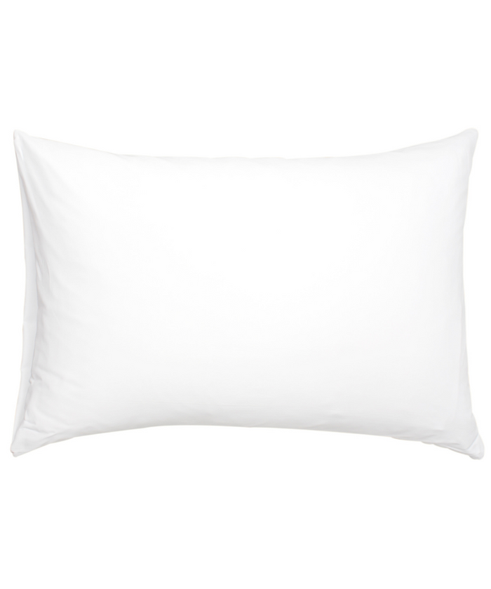 Linteum Textile Supply White Pillow Cover Zippered Pillow Protector with 55% Cotton 45% Polyester