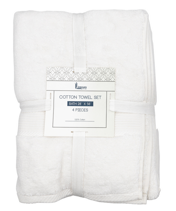 Luxury Bath Towels, 28x56in. Made from 100% Soft Cotton